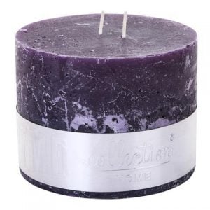 PTMD Rustic Purple Block Candle 9x12cm