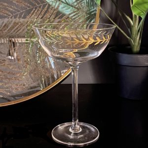 Single Gold Leaf Martini/Champagne Glass