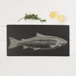 Salmon Engraved Slate Table Runner
