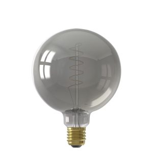 Calex E27 Flex Filament LED Titanium Glass Globe Bulb(Dimmable)