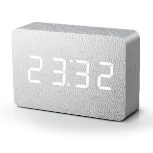 Brick Aluminium Click Clock with White LED