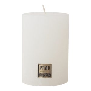 Rustic Hot White Pillar Candle 10x7cm
