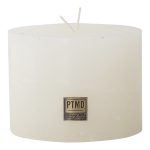 Rustic Hot White Block Candle 9x12cm