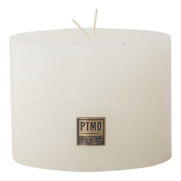 Rustic Hot White Block Candle 9x12cm