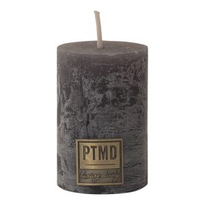 Rustic Swish Grey Pillar Candle 6x4cm