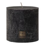 Rustic Charcoal Black Block Candle 10x10cm