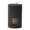 Rustic Night Blue Pillar Candle 8x5cm