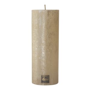 Metallic Gold Pillar Candle 18x7cm