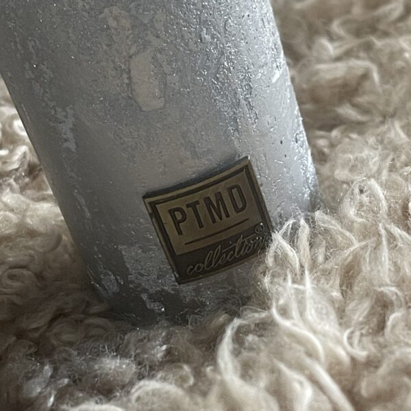 Metallic Silver Pillar Candle 10x7cm