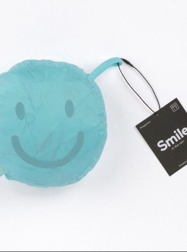Blue Smile Raincoat In A Bag