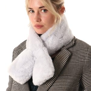 Ice Grey Faux Fur Collar