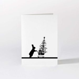 Christmas Shopping Rabbit Card
