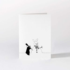 Snowman Rabbit Card