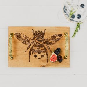 Patterned Queen Bee Serving Tray