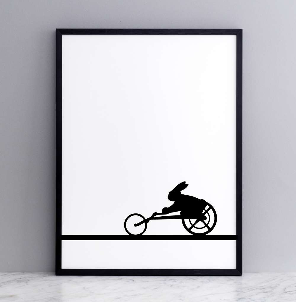 Framed Paralympic Rabbit Print