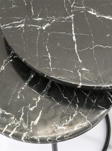 Romeo Black Marble Coffee Tables Set of Two