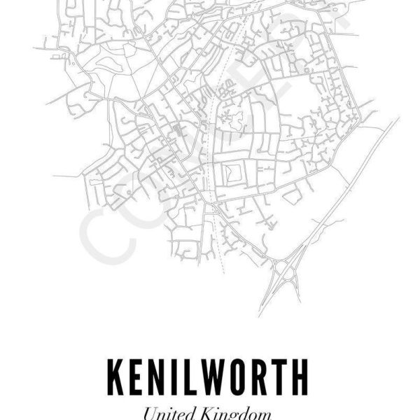 Kenilworth Town Print with Frame