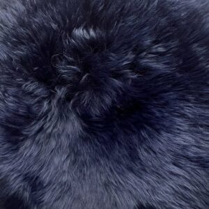 Silky Sheepskin Dark Navy Round Seat Pad 37cm