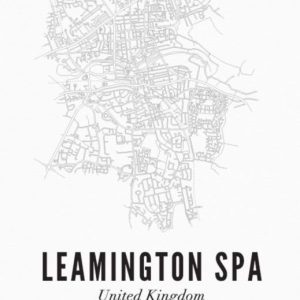 Leamington Spa Town Print 50x70cm