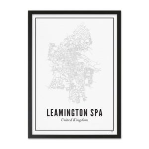 Leamington Spa Town Print with Frame 30x40cm