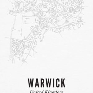 Framed Warwick Town Print with Frame 30x40cm