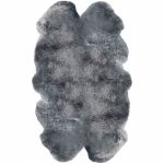 Silky Quad Sheepskin Rug Light Grey