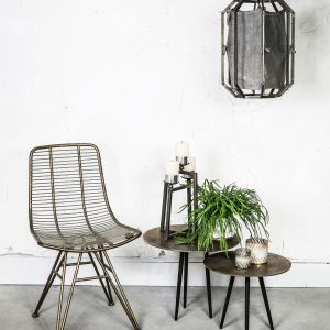 Metal and Brass Dinning Chair