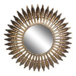 Round Gold Metal Sunny Mirror