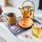 HKliving Bold & Basic Ceramic Gold Tea Pot