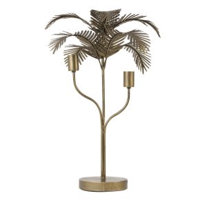 Antique Bronze Palm Table Lamp