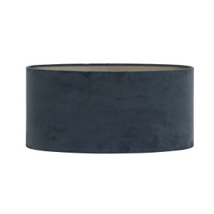 Dusty Blue Velour Cylinder Lampshade 45cm