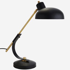 Black & Brass Retro Desk Lamp