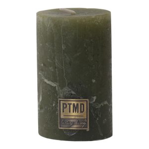 Rustic Olive Green Pillar Candle 8x5cm