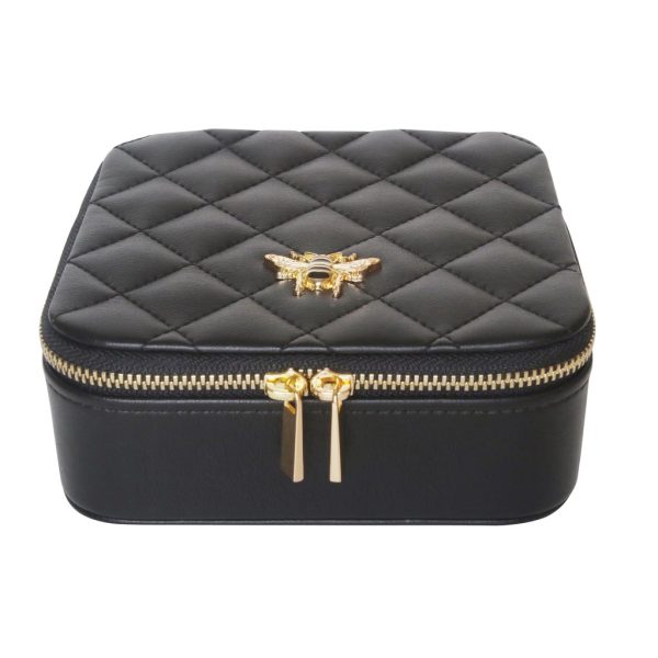 Black Bee Quilted Jewellery Box