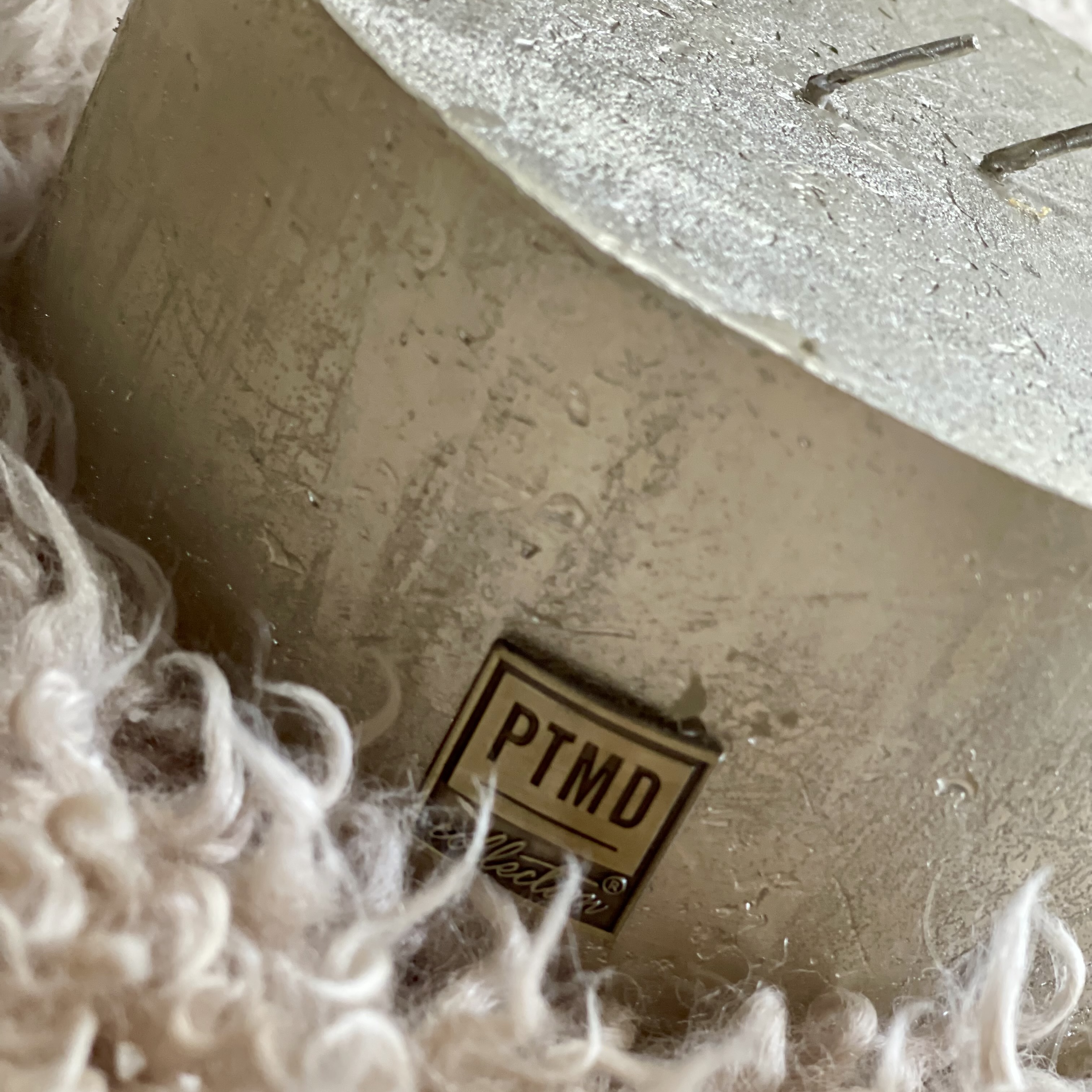 Metallic Gold Block Candle 14x6cm