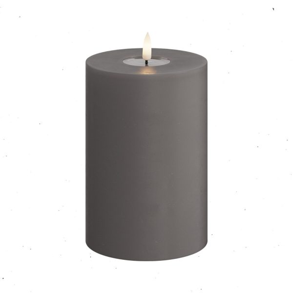 Grey 10x15cm Battery Operated LED candle