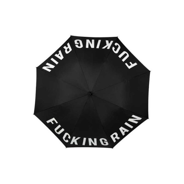 Rude Word Black Umbrella
