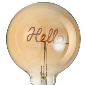 Hello LED Gold Finish Bulb