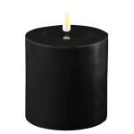 Black 10x10cm Battery Operated LED Candle