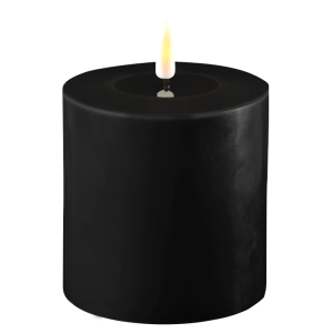 Battery Operated LED Candle 10x10cm Black