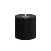 Black 10x10cm Battery Operated LED Candle