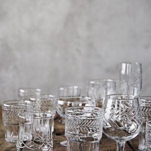 Cocktail Glass with Cutting