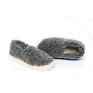 Siberian Graphite Wool Slippers