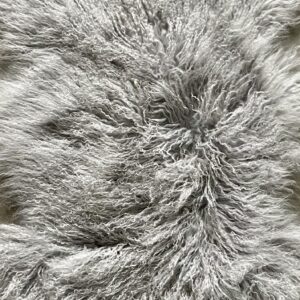 Curly Tibetan Sheepskin Rug Light Grey