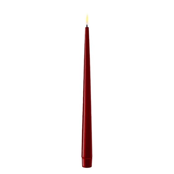 Red Dinner Candles Set of 2 Battery Operated LED