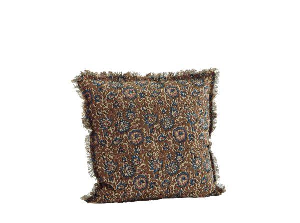 Cinnamon floral print cushion