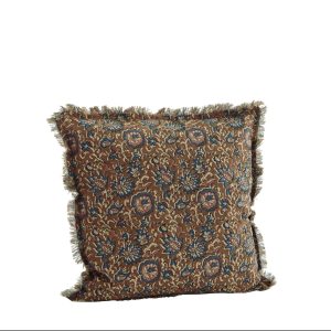 Cinnamon floral print cushion