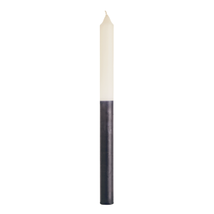 Black & Ivory Two Tone Dinner Candle