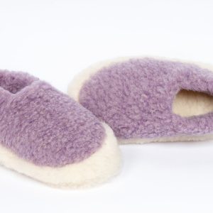 Siberian Lilac Wool Slippers