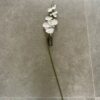 Artificial White Glitter Fabric Orchid Stem